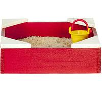 Dolls House Red Sand Pit Sandbox with Bucket Miniature Garden Accessory 1:12