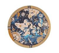 Dolls House Round Rug Mappa Mondo Celestial Design Miniature Accessory Medium