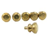 Dolls House Set 6 Round Brass Door Knobs Builders DIY Fittings Spare Part 1:12