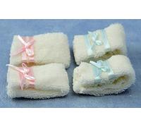 Dolls House Set of 4 Towels 1:12 Scale