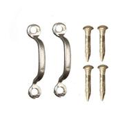 Dolls House Silver Cabinet Door D Handles Drawer Pulls Miniature 1:12 Scale