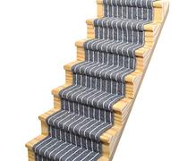 Dolls House Slate Grey Striped Stair Carpet Runner Self Adhesive 1:12 Flooring