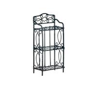 Dolls House Small Black Wrought Iron 3 Shelf Unit Miniature Furniture1:12 Scale