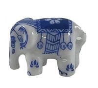 Dolls House Small Blue Delft Ornamental Elephant Miniature Accessory 1:12 Scale