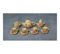 Dolls House Small Yellow Tea Set 1/12th Scale Miniatures