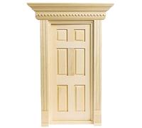 Dolls House Traditional Yorktown Front Door 1:24 Half Inch External DIY Builders