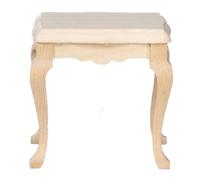 Dolls House Unfinished Side Table Cabriole Legs Bare Wood Living Room Furniture