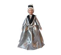 Dolls House Victorian Old Lady in Grey Gown Porcelain Woman 1:12 People