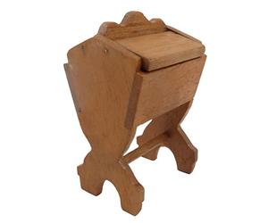 Dolls House Vintage Sewing Box on Legs Wooden Storage Chest Table 1:12 Furniture