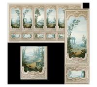 Dolls House Wall Panel Wallpaper Chinoiserie Beige 1:12 Scale Miniature Print
