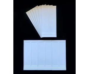 Dolls House Wall Panels, 3/4 Height Single Tall Panel Georgian Style Pack of 10 1/12th Scale (A1018) Free UK Postage (White)