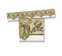 Dolls House Wallpaper Border Floral with Cameo Picture Miniature Print 1:12