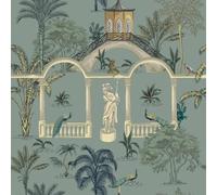 Dolls House Wallpaper Oriental Peacock Design Miniature Print 1:12 Decoration