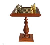 Dolls House Walnut Chess Table with Set Miniature Study Pub Furniture1:12 Scale