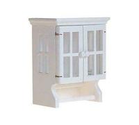 Dolls House White Medicine Cabinet Towel Rail Miniature 1:12 Bathroom Furniture