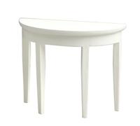 Dolls House White/Red Half-Moon Side Table Miniature 1:12 Scale Furniture For For House 3.5x1x3-inch