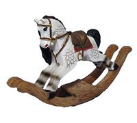 Melody Jane Dolls House White Rocking Horse Old Fashioned Nursery Toy Shop Accessory