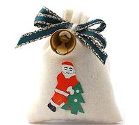Dolls House White Santa’s Sack with Ribbon & Bell Miniature Christmas Accessory