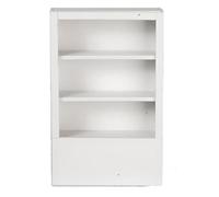 Dolls House White Shelf Unit Linen Cupboard Miniature Wooden Furniture 1:12