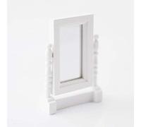 Melody Jane Dolls House White Swivel Dressing Table Mirror Miniature Bedroom Accessory 1:12