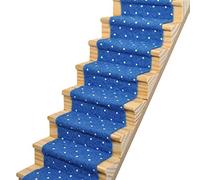 Dolls House Windsor Blue Spotted Stair Carpet Runner Self Adhesive 1:12 Flooring