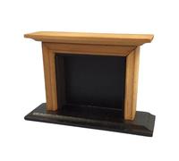 Dolls House Wooden Fire Surround with Black Hearth (MCWA075A) - 1:12 Scale Miniatures | Minimum World