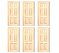 Dolls House (x6) Barewood Internal Doors (Non-Opening), Set of 6 - Dolls House Building & Decor | Minimum World