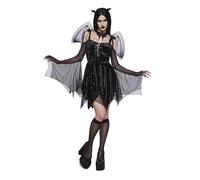 Dolls Kill Bat Girly Costume by Trickz N' Treatz, Black, Large