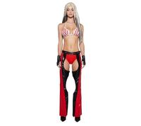 Dolls Kill Christina Inspired Costume - Red Dirty PopStar Chaps by Trickz N' Treatz X-Large