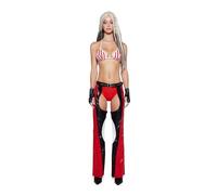 Dolls Kill Christina Inspired Costume - Red Dirty PopStar Chaps by Trickz N' Treatz XX-Large