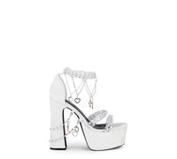 Dolls Kill Holy Revelation Platform Heels, White, 5 UK