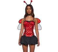 Dolls Kill Lady Bug Costume by Trickz N' Treatz | Garden-Inspired Outfit with Playful Insect Details for Halloween Parties