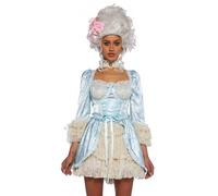 Dolls Kill Marie Antoinette Inspired Costume for Women - French Queen Dress by Trickz N' Treatz, Light Blue, X-Small