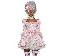 Dolls Kill Marie Antoinette Inspired Costume for Women - French Queen Dress by Trickz N' Treatz, Pink, Large