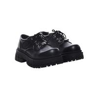 Dolls Kill Teen Craft Oxford Shoes by Delia's - Lace-Up Chunky Platform Shoes Made from Vegan Leather, Perfect for Edgy Fashion - Black, 5, Black, 9 UK