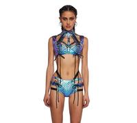 Dolls Kill Women's Rude Awakening Harness Bra Top Harness (Pack of 1)