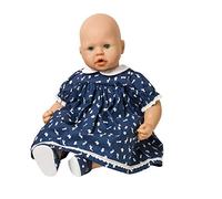 Dolls Navy Dress with White Bunnies from UK Frilly Lily Suitable for dolls such as 43 cm Baby Annabell and dolls 45-50 cm] DOLL OR SHOES NOT INCLUDED
