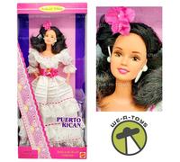 Dolls of the World Puerto Rican Barbie Doll 1996 Mattel 16754