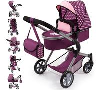 Bayer Design Dolls Pram City Neo, stroller, convertible, adjustable handle, foldable, with bag