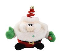 Doll's Pram Santa Christmas Stuffed Toy Dolls Singing English Songs Santa Children's Toys Are and Beautiful Doll Accessories Set (White, 25 x 22 x 11 cm)