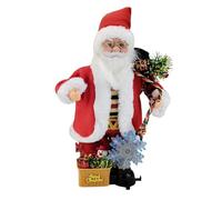 Doll's Pram Wooden Santa Christmas Stuffed Toy Dolls Sing English Songs Santa Children's Toys Are and Beautiful Doll Bedding (Red, 33 x 15 x 12.5 cm)