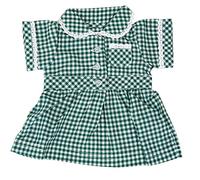 DOLLS SCHOOL SUMMER UNIFORM DRESS BY FRILLY LILY ,CHOICE OF COLOURS [ DRESS ONLY ] TO FIT DOLLS 14-18 INS [35-45CM] SUCH AS AMERICAN GIRL DOLL, BONNIE AND PEARL , HANNAH BY GOTZ, HAPPY KIDZ,DESIGN A FRIEND,KIDZ AND CATS,PRECIOUS DAY GIRL AND MANY OTHER DOLLS OF THIS HEIGHT (Green)
