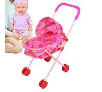 Dolls Stroller | Adjustable Folding Canopy - Stroller Toys for Girls, for Indoor Outdoor Play Nursery Home and Learning