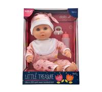 Dolls World 38Cm Little Treasure Soft Bodied Baby Doll With Accessories Dolls World Multicolor