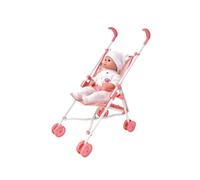 DOLLSWORLD from Peterkin | Deluxe four wheel folding stroller, suitable for dolls up to 56cm (22"). Stroller measures 52 x 27 x 55cm | Dolls & Accessories | Ages 3+