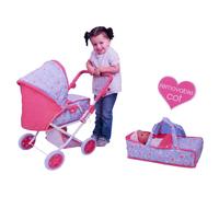 Doll's World - Baby Doll Pram Pushchair & Baby Carrier For Dolls