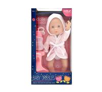 Dolls World from John Adams | Baby Dribbles Doll | 30cm (12") Deluxe Vinyl Drinking & Wetting Realistic Baby Doll with Removable Outfit, Potty, Bottle & Dummy | Dolls & Accessories | Ages 18 Months+