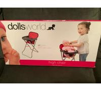 Dolls World Folding High Chair Toy Age 3yrs +