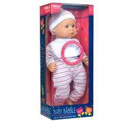 DOLLSWORLD from Peterkin | Baby Babble Doll | 38cm (15") deluxe soft bodied doll with 16 real baby sounds! With sleeping eyes, deluxe outfit and dummy | Dolls & Accessories | Ages 18m+