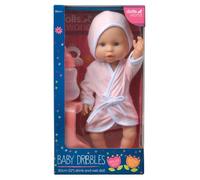 Dolls World from John Adams | Baby Dribbles Doll | 30cm (12") Deluxe Vinyl Drinking & Wetting Realistic Baby Doll with Removable Outfit, Potty, Bottle & Dummy | Dolls & Accessories | Ages 18 Months+